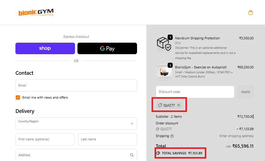 bionicgym 15  percent off coupon.webp